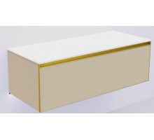 QUATRO 1 120CM тумба DAPHNE профиль MATT GOLD + внутр. подсв.