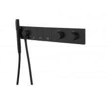 Смеситель ZODIAC THERMO с ручным душем Black
