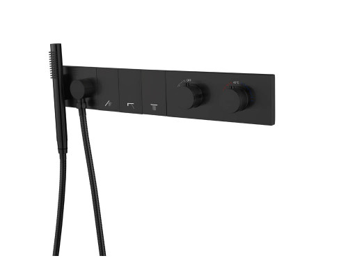 Смеситель ZODIAC THERMO с ручным душем Black
