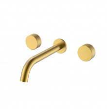 Смеситель из стены STICK SPIRALE на 3 отв. Matt Gold