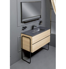 Тумба без раковины Vallessi 80*46cm LIGHT OAK мат. 2 полки Armadi Art