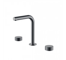 Смеситель на столешницу STICK SPIRALE на 3 отв. Shine Gun Metal