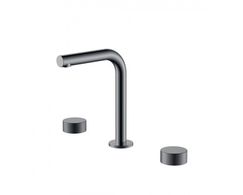 Смеситель на столешницу STICK SPIRALE на 3 отв. Shine Gun Metal