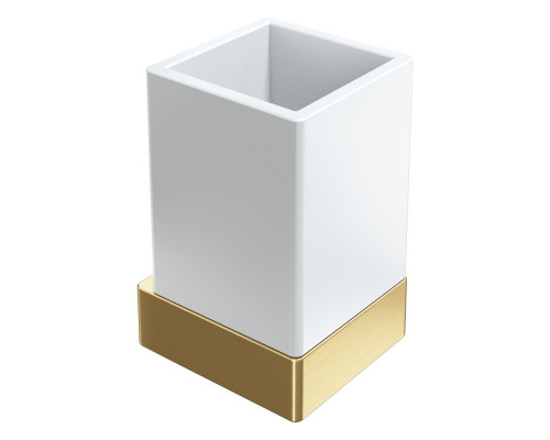 Стакан настенный Qubic Matt Gold