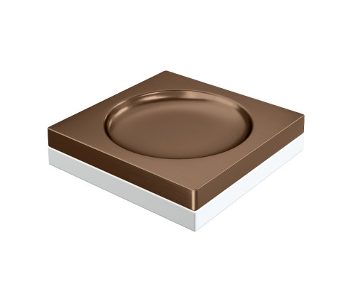 Мыльница квадратная Qubic Brushed Bronze