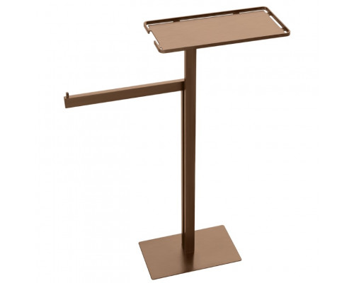 Стойка напольная с полкой и полотенцедержателем BRUSHED BRONZE