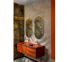 QUATRO 2 140см (70+70) тумба TERRACCOTA профиль ANTHRACITE