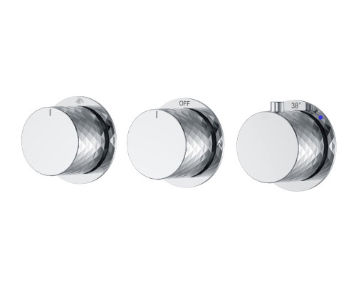 Смеситель встроенный с термостатом STICK DIAMOND CHROME 3-проходной