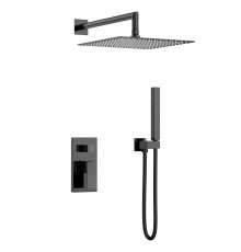 Смеситель встроенный для душа QUBIC Shine Gun Metal Boheme