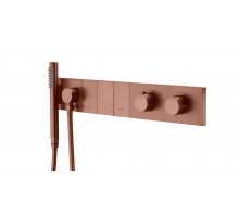 Смеситель ZODIAC THERMO с ручным душем BRUSHED BRONZE