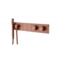 Смеситель ZODIAC THERMO с ручным душем BRUSHED BRONZE