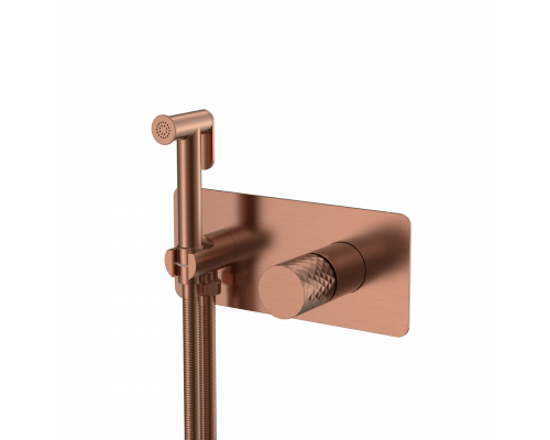 Смеситель гигиенический STICK COPPER BRUSHED ручка DIAMOND