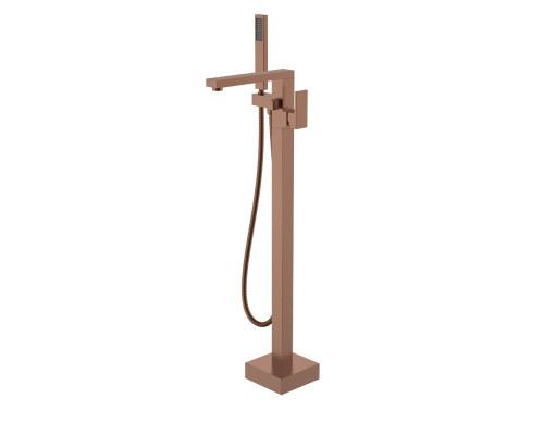 Смеситель напольный, QUBIC Brushed Bronze