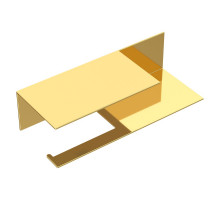 Держатель для туалетной бумаги c полкой Qubic Gold