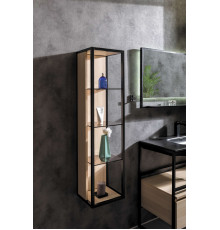 Пенал LOFT высокий light wood, полки стекло Armadi Art