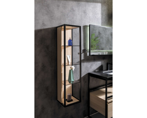 Пенал LOFT высокий light wood, полки стекло Armadi Art