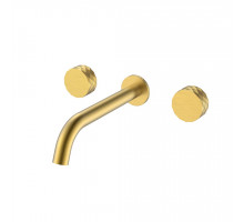 Смеситель из стены STICK DIAMOND на 3 отв. Matt Gold