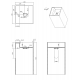 Раковина напольная Cube Corian 480*480*850 Nero Marquina