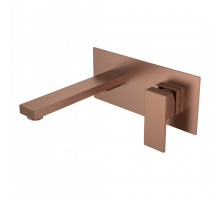 Смеситель для умывальника из стены Qubic Brushed Bronze