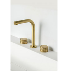 Смеситель на столешницу PRESTIGE на 3 отв. MAT GOLD Boheme