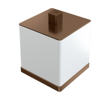 Стакан для ватных дисков Qubic Brushed Bronze
