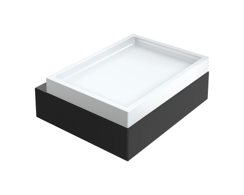 Мыльница настенная Qubic Matt Black