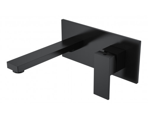 Смеситель для умывальника из стены Qubic Matt Black Boheme