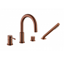 Смеситель врезной на борт ванны UNO Copper Brushed