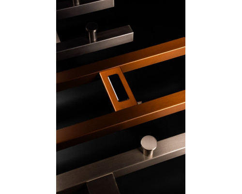 Полотенцесушитель электрический 2-трубы квадратный COPPER BRUSHED