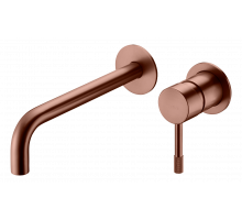 Смеситель для умывальника из стены, Uno. Brushed Bronze