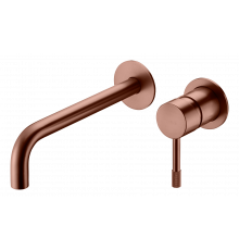 Смеситель для умывальника из стены, Uno. Brushed Bronze