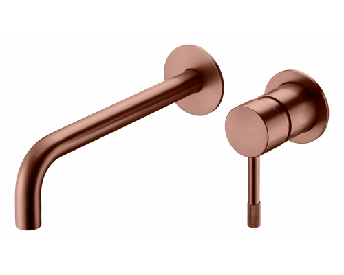 Смеситель для умывальника из стены, Uno. Brushed Bronze
