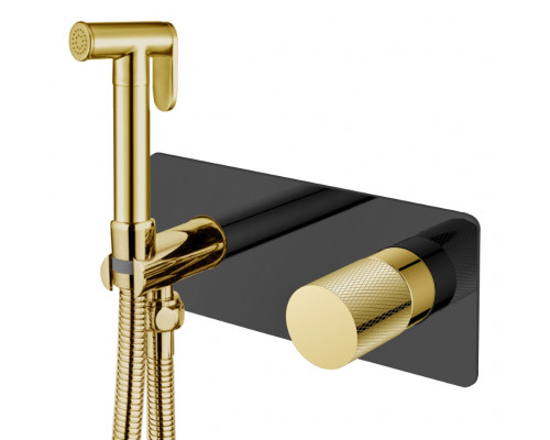 Смеситель гигиенический STICK BLACK TOUCH GOLD Boheme