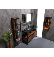Раковина моноблок Vallessi 120 антрацит керамика Boheme