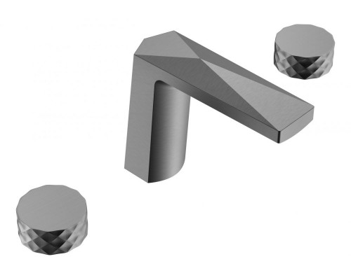 Смеситель врезной на 3отв. VENTURO Gun Metall, ручка DIAMOND Boheme