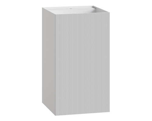 Раковина напольная рифленая Cube Corian 480*480*850 Matt White
