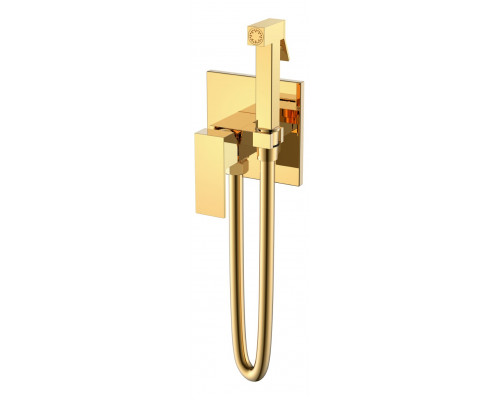 Смеситель гигиенический Qubic Shinny Gold