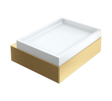 Мыльница настенная Qubic Matt Gold