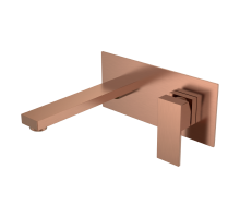 Смеситель для умывальника из стены Qubic Copper Brushed