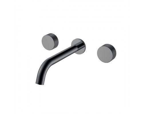 Смеситель из стены STICK LINEA на 3 отв. Shine Gun Metal