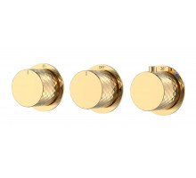 Смеситель встроенный с термостатом STICK DIAMOND GOLD 3-проходной