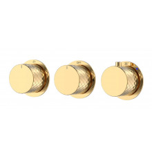 Смеситель встроенный с термостатом STICK DIAMOND GOLD 3-проходной