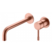 Смеситель для умывальника из стены, Uno. Copper Brushed