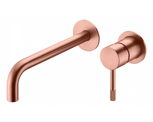 Смеситель для умывальника из стены, Uno. Copper Brushed