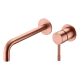 Смеситель для умывальника из стены, Uno. Copper Brushed