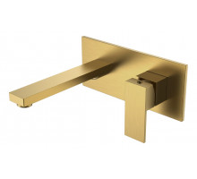 Смеситель для умывальника из стены Qubic Bronze Boheme