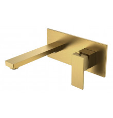 Смеситель для умывальника из стены Qubic Bronze Boheme
