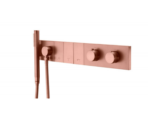 Смеситель ZODIAC THERMO с ручным душем COPPER BRUSHED