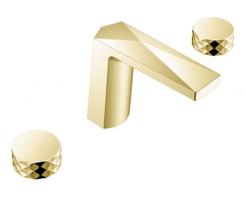 Смеситель врезной на 3отв. VENTURO Matt Gold, ручка DIAMOND Boheme