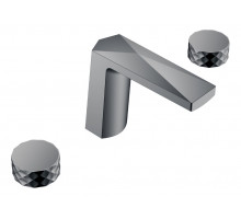 Смеситель врезной на 3отв. VENTURO Shine Gun Metall, ручка DIAMOND Boheme